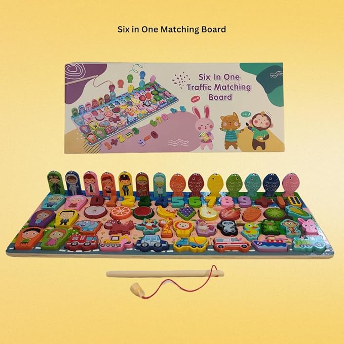 KidzLearn – 6-in-1 Traffic Matching & Counting Board